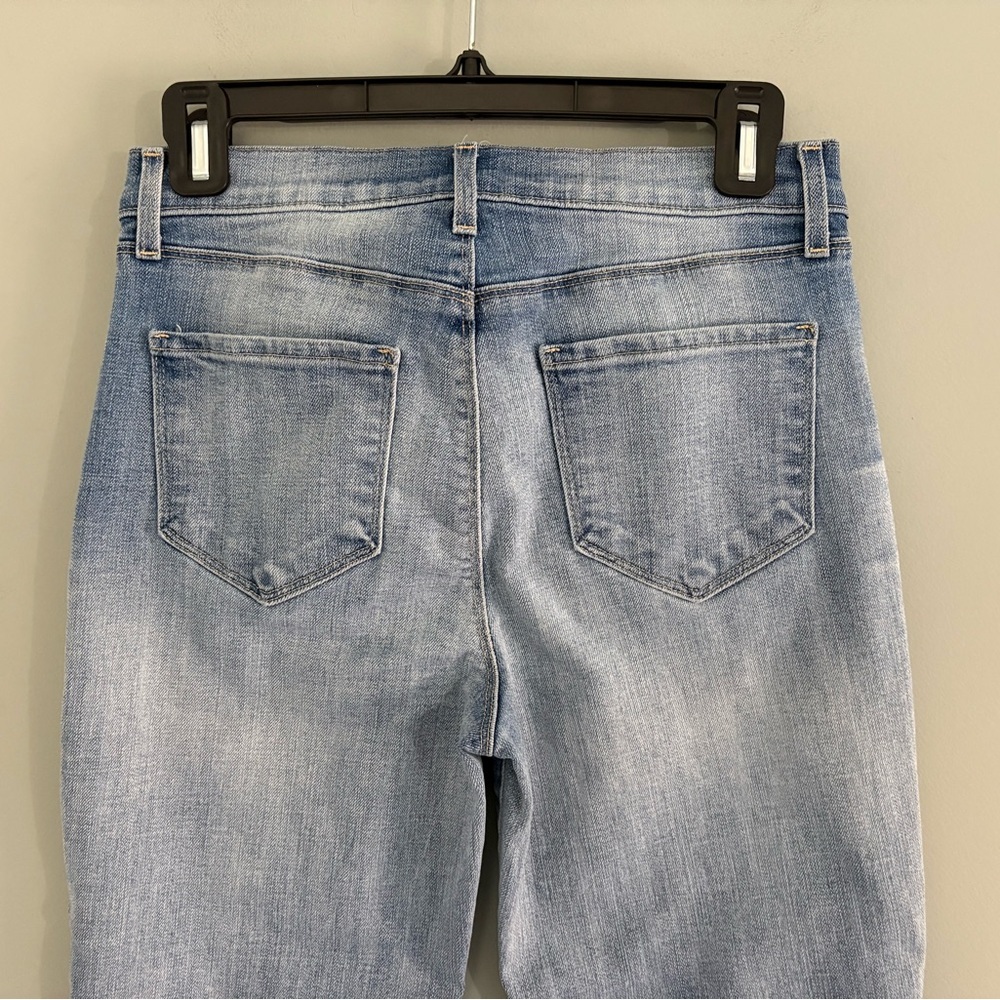 L’AGENCE Sada High Rise Cropped Slim Jeans Raw Hem Size 27 Light Wash - Picture 6 of 13